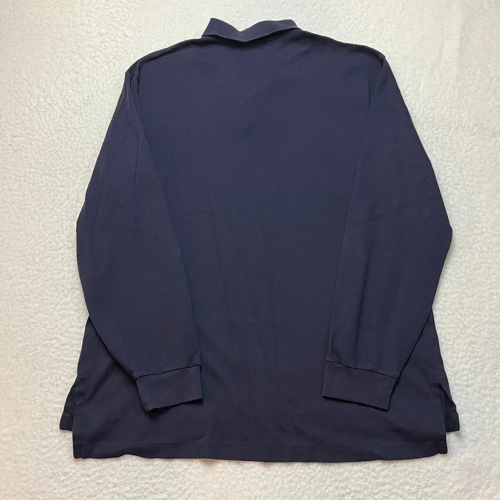 Polo Ralph Lauren Shirt Mens XL Navy Blue Long Sleeve Polo Pony Logo Cotton 6227